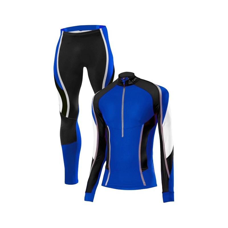 Löffler costume de course noir-royal (enfants)